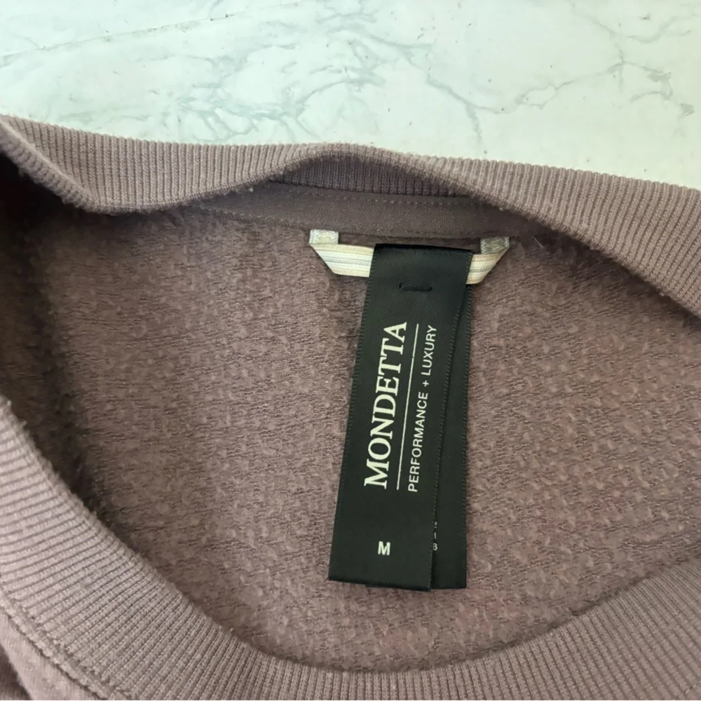 Mondetta Women's Midweight Long Sleeve Crewneck Sweatshirt Size M Blush​​ - Picture 5 of 5